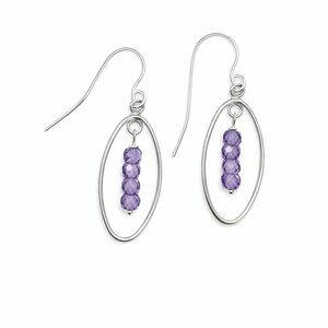 HK1192 S925 Tanzanite Dangle Earrings